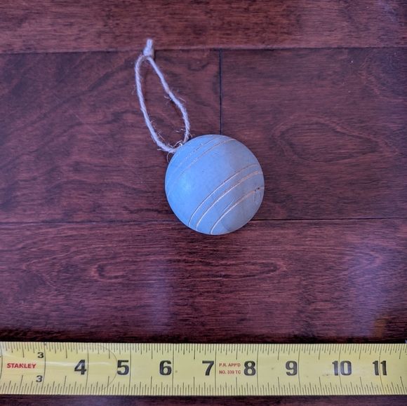 Elegant Blue and Green Wooden Holiday Ornaments - Picture 5 of 6